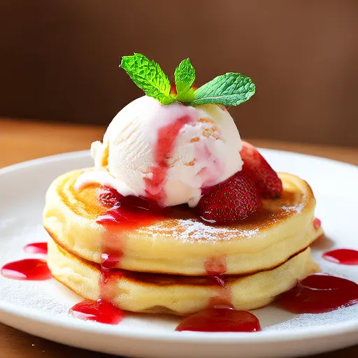 Pancake Stroberi Vanilla
