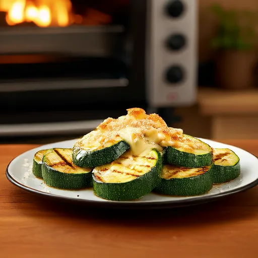 Cheesy Garlic Zucchini Steaks