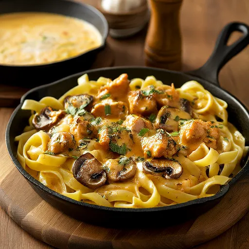 Fettuccine Alfredo de Pollo Cremoso