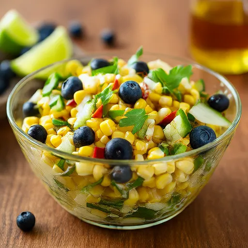 Salada de Milho, Mirtilo e Arroz Selvagem