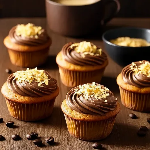 Cupcakes de Baunilha com Cobertura de Café Expresso