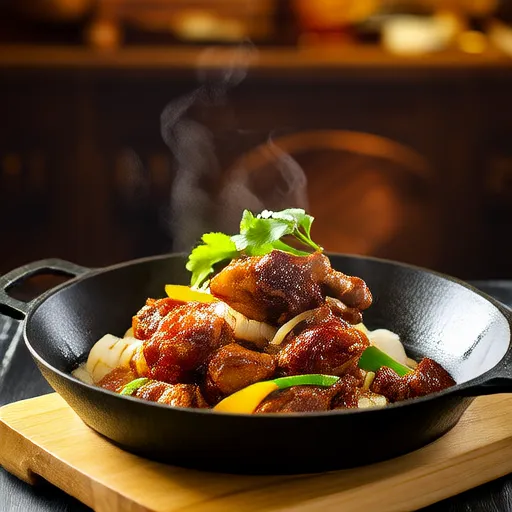 鸡肉照烧炒酱