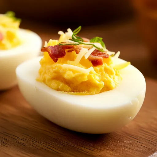 Ovos Recheados com Bacon e Cheddar