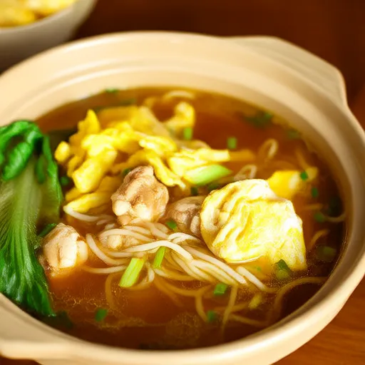 ซุปไก่บะหมี่ไข่