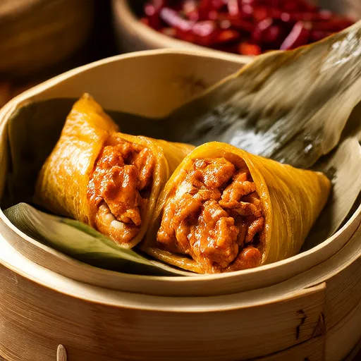 Kırmızı Tavuk Tamales (Tamales Rojos de Pollo)