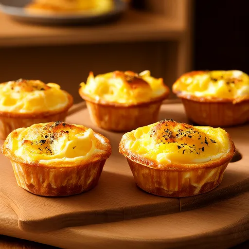 Frittatas Mini với Giăm Bông và Phô Mai Thụy Sĩ