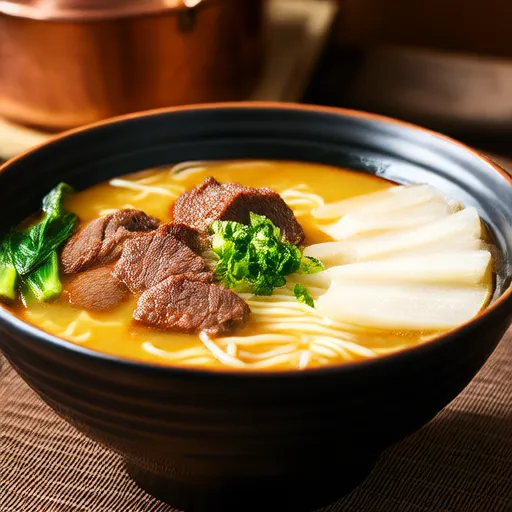 Chinese Hand-Pulled Noodles in Beef Broth
