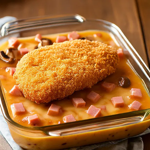 Casserole de Frango à Moda Cordon Bleu