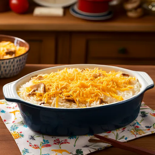 Casserole Caseiro de Frango e Arroz