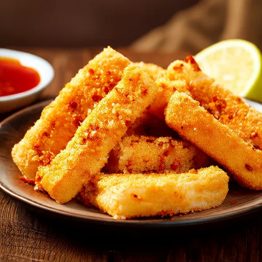 Breaded, Fried, Softly Spiced Tofu