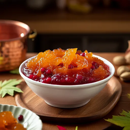 Salsa di mirtilli rossi con succo d'arancia e zucchero di canna