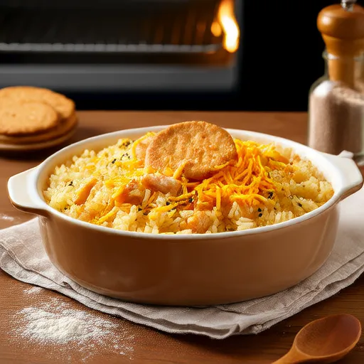 Cacerola de Pollo, Arroz y Galletas