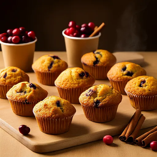 Healthy Pumpkin Cranberry Muffins