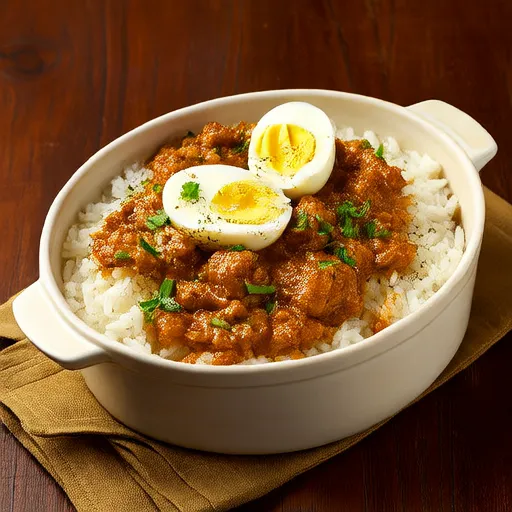 Gratin de thon au curry et au riz
