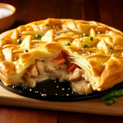 Tourte au poulet en pâte feuilletée