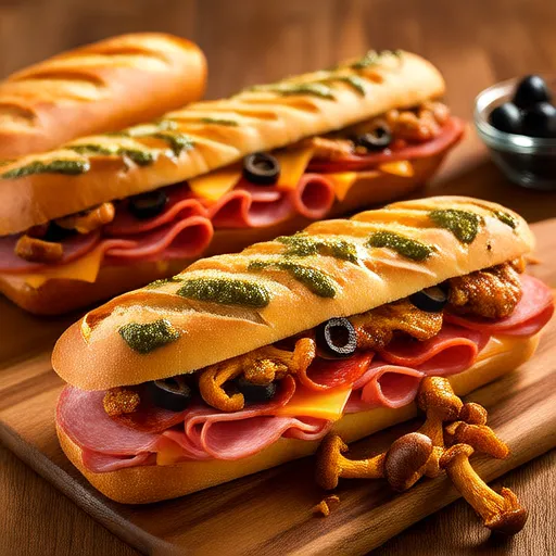 Bánh sandwich Salami, Giăm bông và Pepperoni trong nồi chiên không dầu