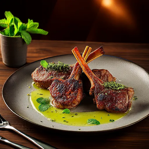 Lamb Chops with Mint Oil