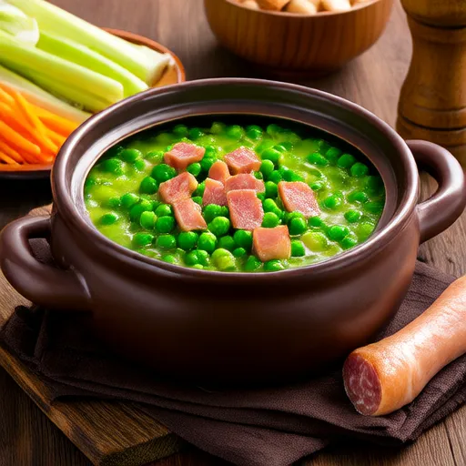 Soupe aux pois cassés verts et os de jambon
