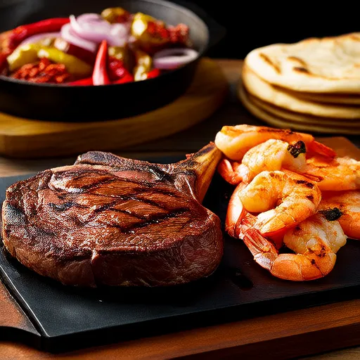 Fajitas de Carne e Camarão Fáceis