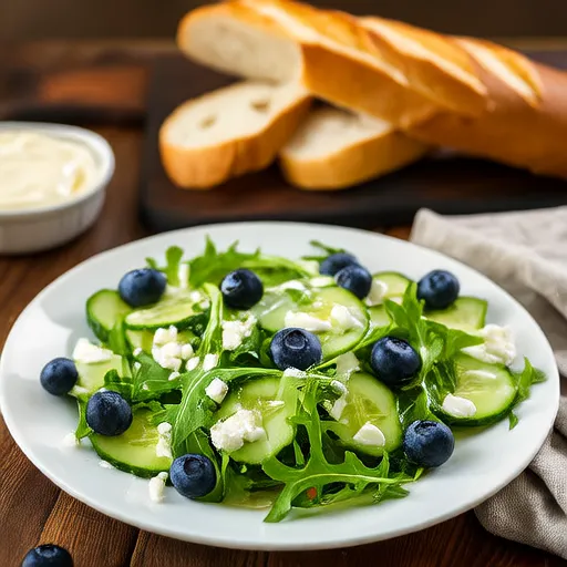 Salade de concombre et myrtille
