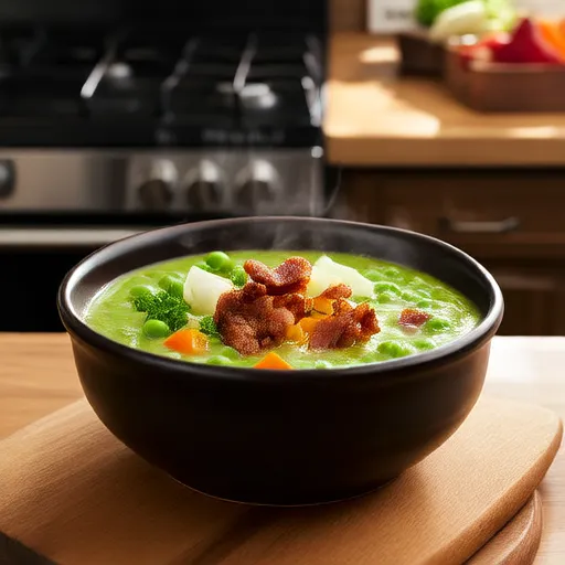 Zuppa di Piselli Spezzati con Rosmarino