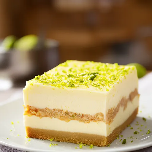 قضبان تشيز كيك الريكوتا بالليمون بدون خبز