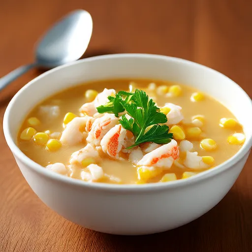 Zuppa di Polpa di Granchio e Mais