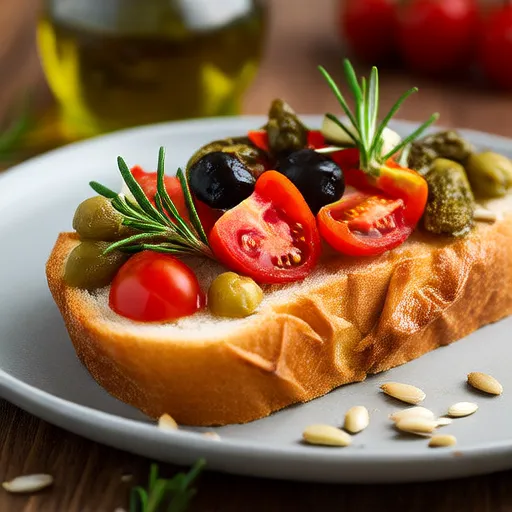 Decorated Focaccia Bread