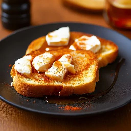 Feta Cheese French Toast with Spiced Honey Syrup
