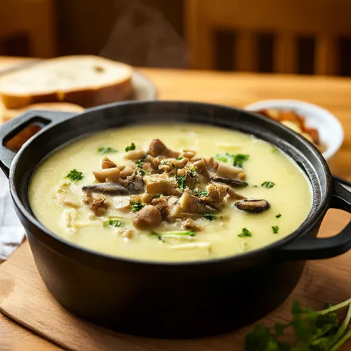 Zuppa di porri e patate vegana alla slow cooker