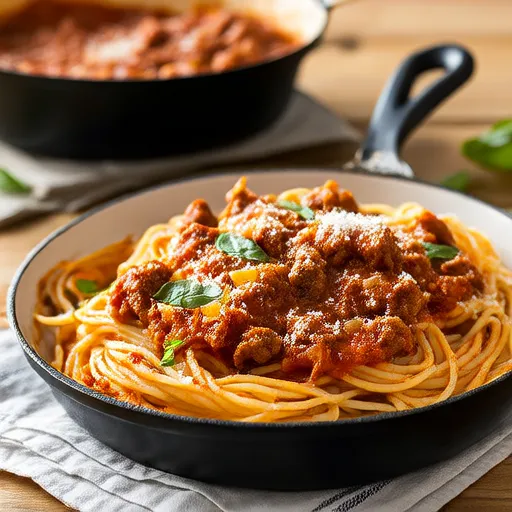 One-Pot Spaghetti with Meat Sauce