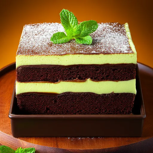 Geschichtetes Minz-Schoko-Fudge