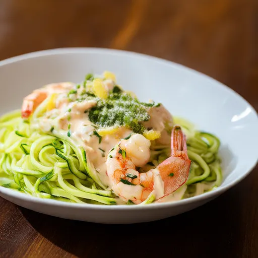 Món Tôm Scampi Với Mì Bí Ngòi