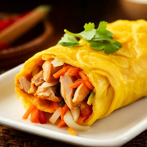 Easy Chicken Curry Egg Rolls