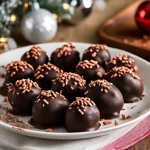 Bolas de Mantequilla de Maní Navideñas