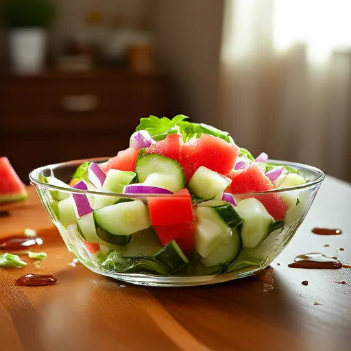 Insalata di cetrioli e anguria