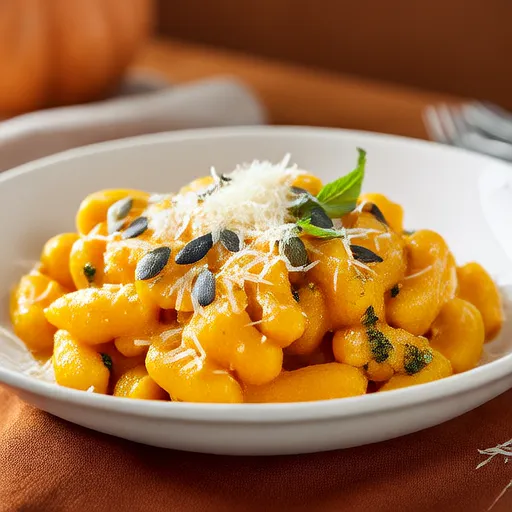 Gnocchi mit Esskürbispüree und Borgonzola-Käse