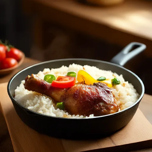 Pilaf aux trois poivrons