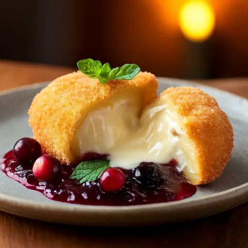 Camembert Chiên Giòn và Sốt Việt Quất