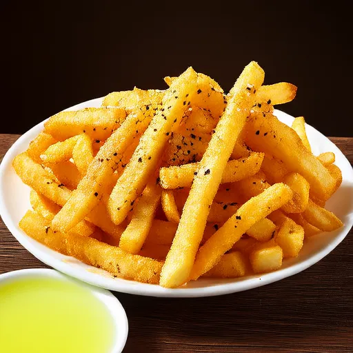 Heißluftfritteusen-Salz-und-Essig-Pommes für eine Person