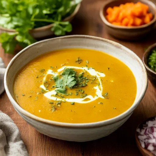 Zuppa di piselli spezzati al curry