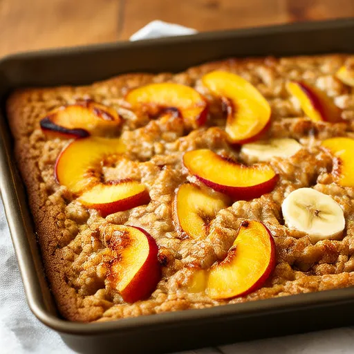 Sugar-Free Peach and Banana Cobbler
