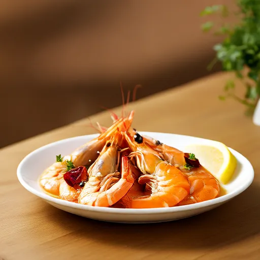 Scampi all'aglio hawaiani
