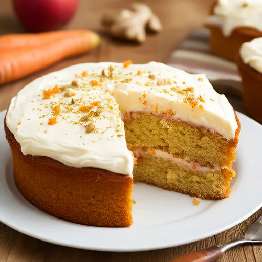 Torta di carote e mele con glassa al formaggio cremoso
