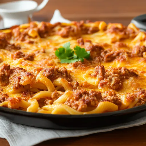 Gratin de pâtes au poulet carbonara