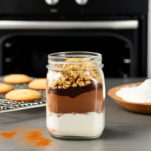Mistura de Biscoitos Cowboy em um Pote
