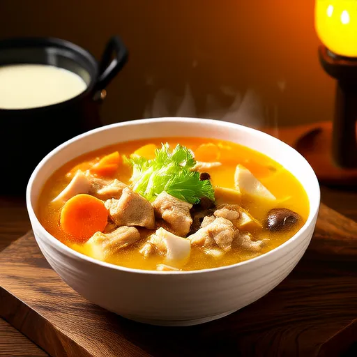 Soupe de poulet au couscous