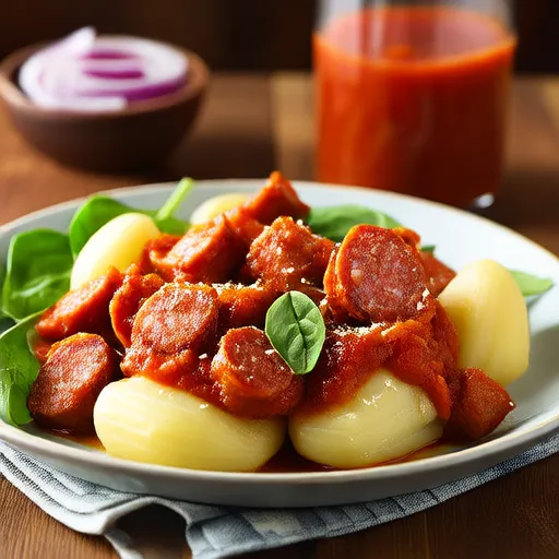 Gnocchi à la saucisse avec sauce au vodka