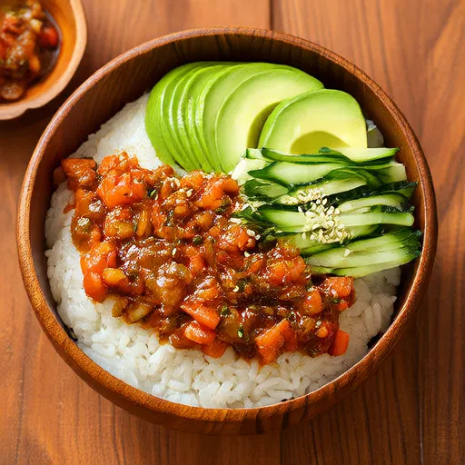 Spicy Canned Salmon Salad Rice Bowl