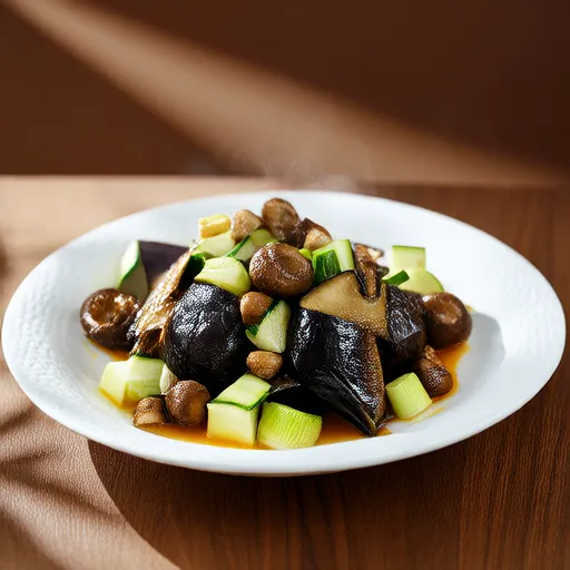 Roasted Eggplant and Mushrooms